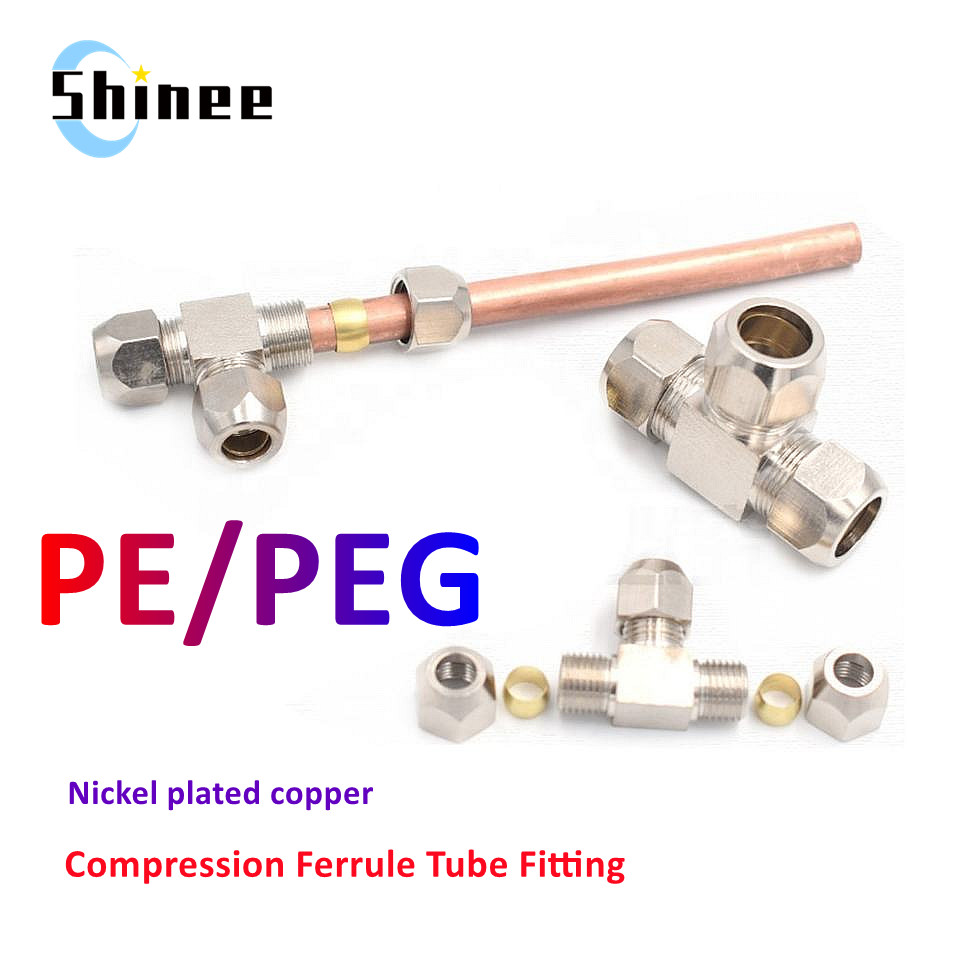 Compression Fitting Brass - Accesorios Neumáticos de latón tipo T,