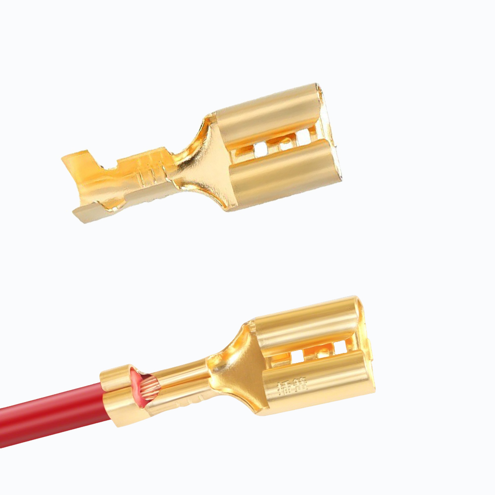 Push Fit Connector - 10/50/100 Conjuntos de Terminales Planos de
